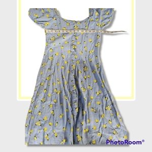 Women's Brandless Lemon Drop Cold Shoulder Sundress Medium